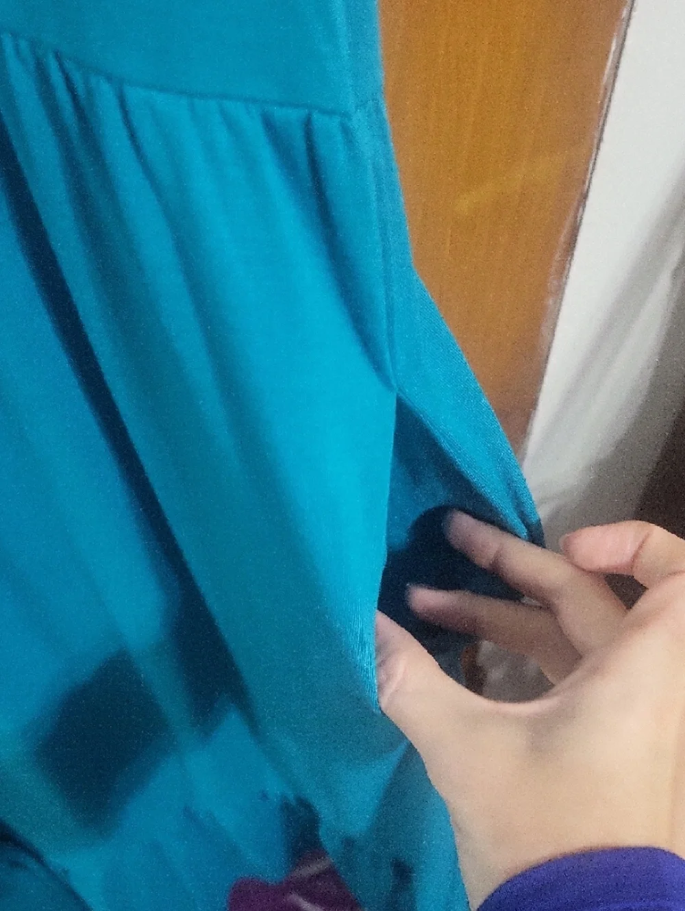 Sleeveless Teal Maxi Dress - Picture 3 of 3